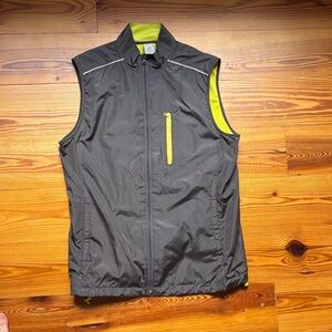 Old Navy Gray and Neon Yellow Vest